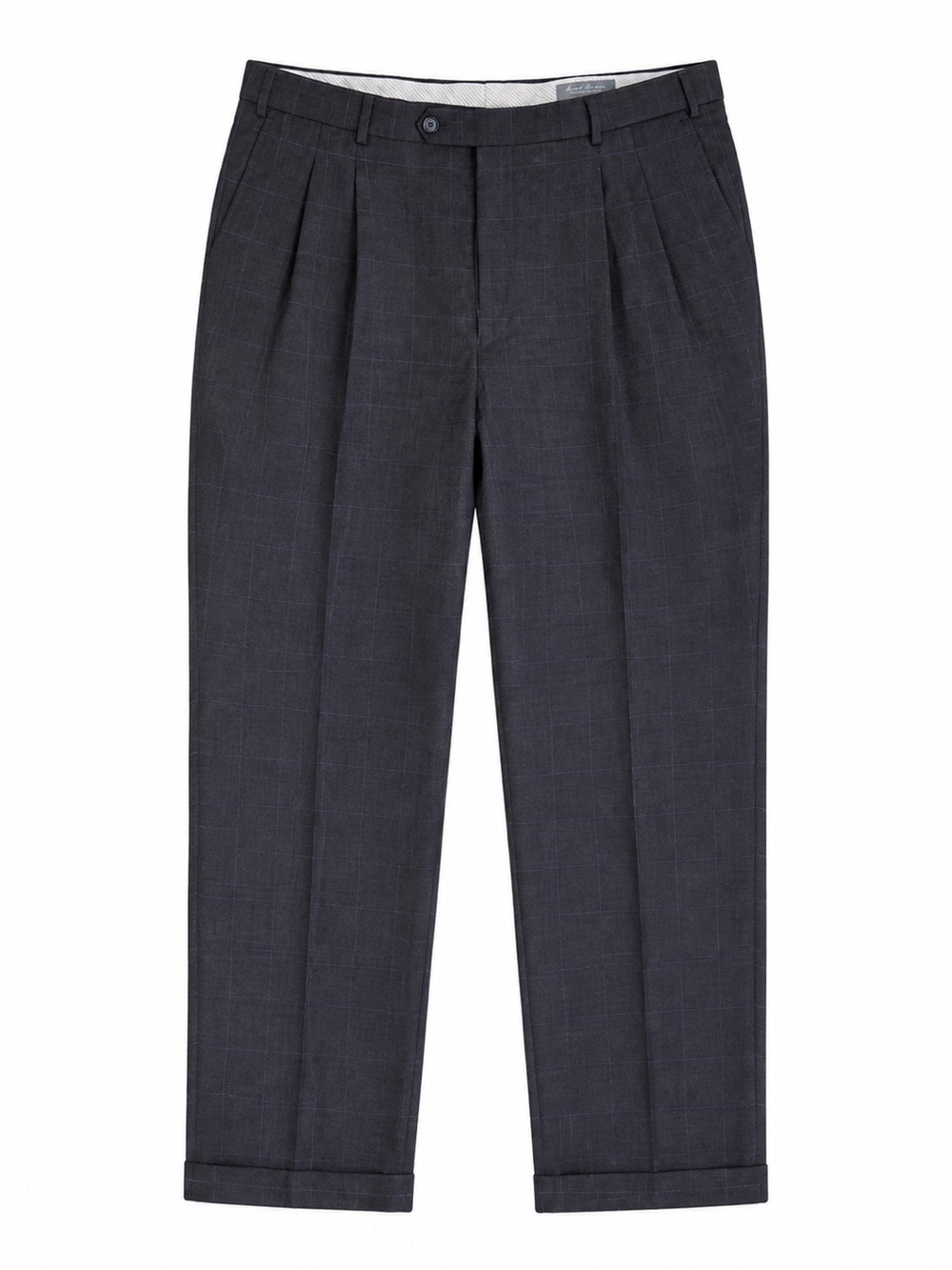 Daniel Cremieux Signature Wool Windowpane Pleated Dress Pants 38x30